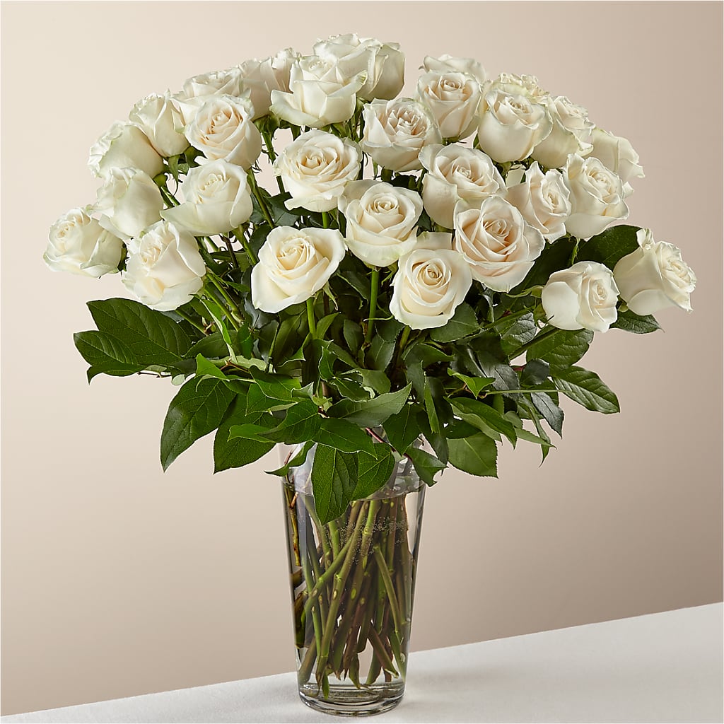 Long Stem White Rose Bouquet – For Get Me Not Florist, Williamston NC