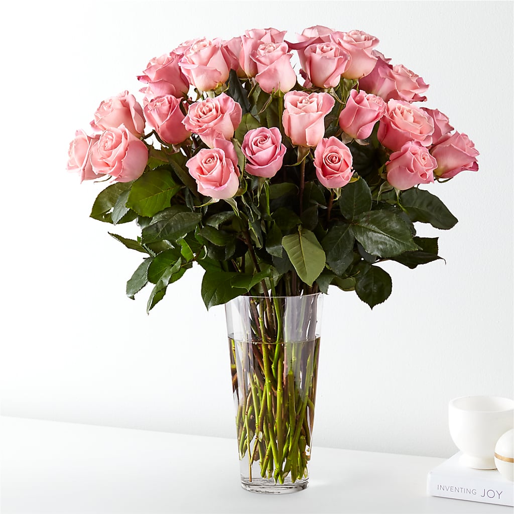 Long Stem Pink Rose Bouquet – For Get Me Not Florist, Williamston NC
