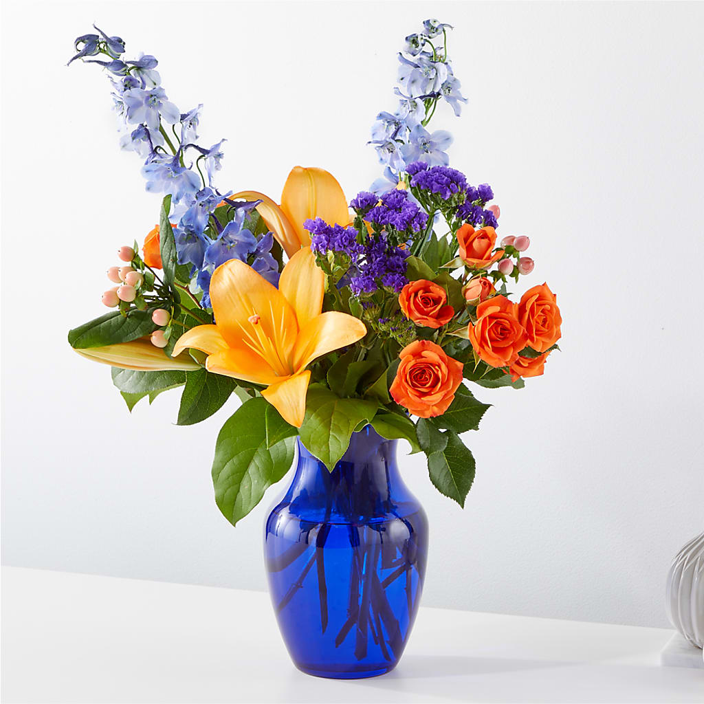 Radiant Citrus Bouquet – For Get Me Not Florist, Williamston NC