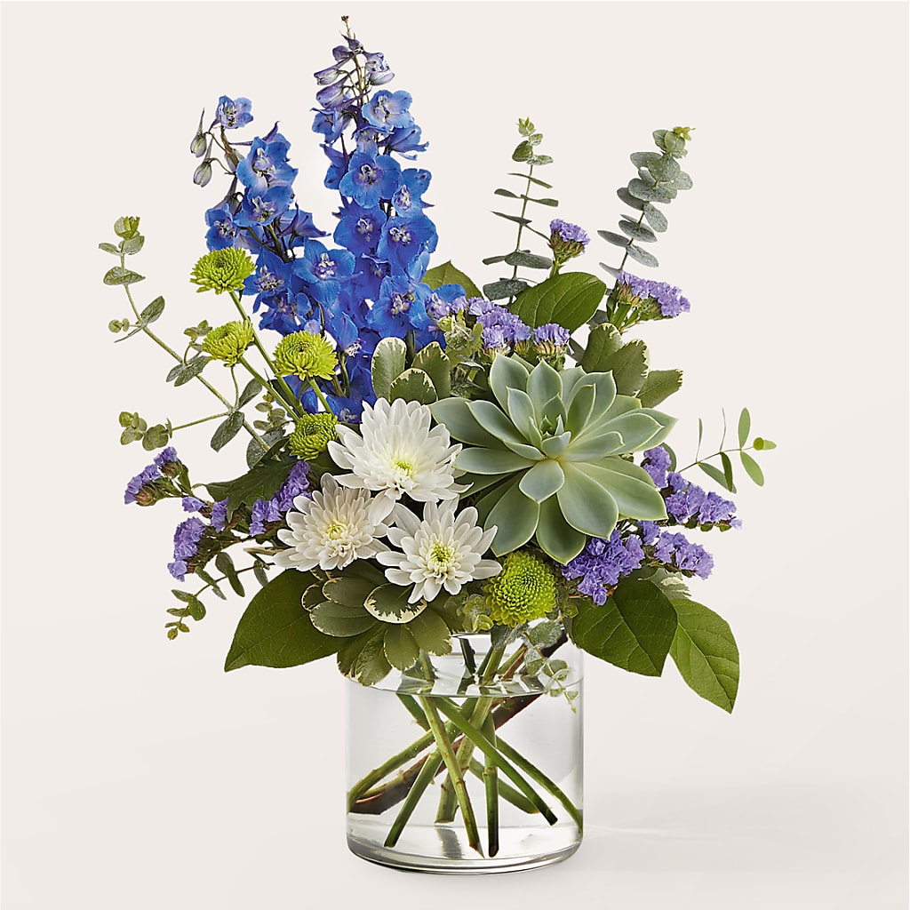 Cerulean Waves Bouquet – For Get Me Not Florist, Williamston NC
