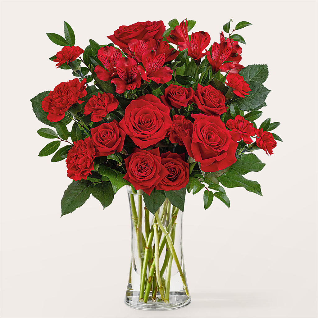 Brilliant Ruby Bouquet – For Get Me Not Florist, Williamston NC