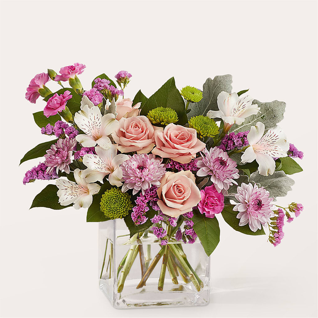 Pink Suede Bouquet – For Get Me Not Florist, Williamston NC