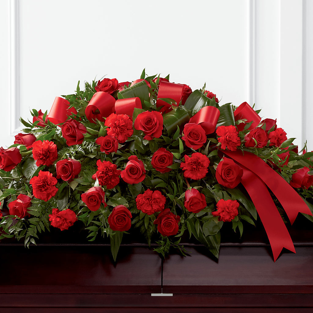 Tribute of Life Casket Spray – For Get Me Not Florist, Williamston NC