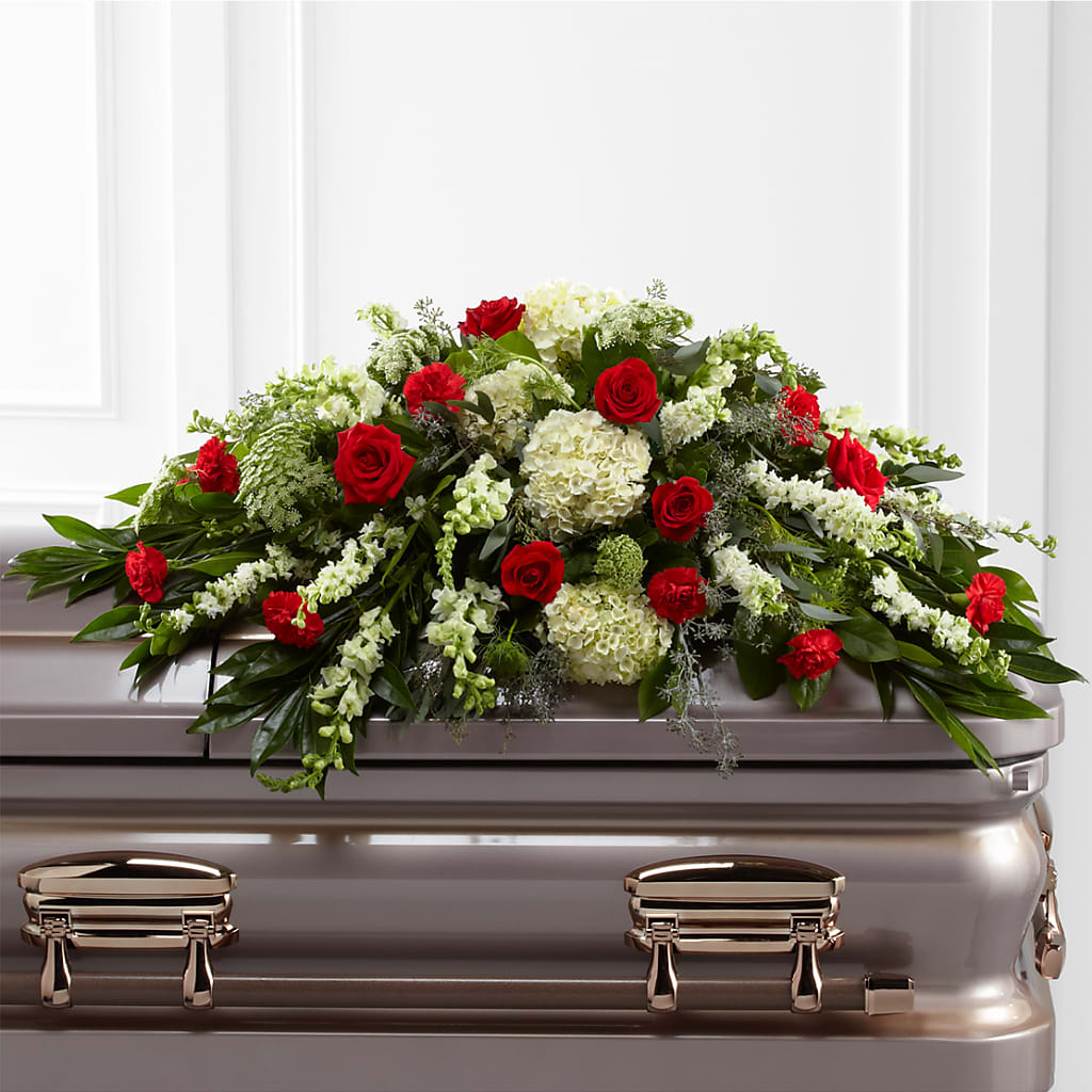 Sincerity Casket Spray – For Get Me Not Florist, Williamston NC