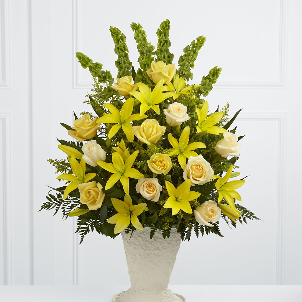 Golden Memories Arrangement – For Get Me Not Florist, Williamston NC