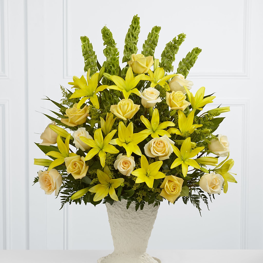 Golden Memories Arrangement – For Get Me Not Florist, Williamston NC