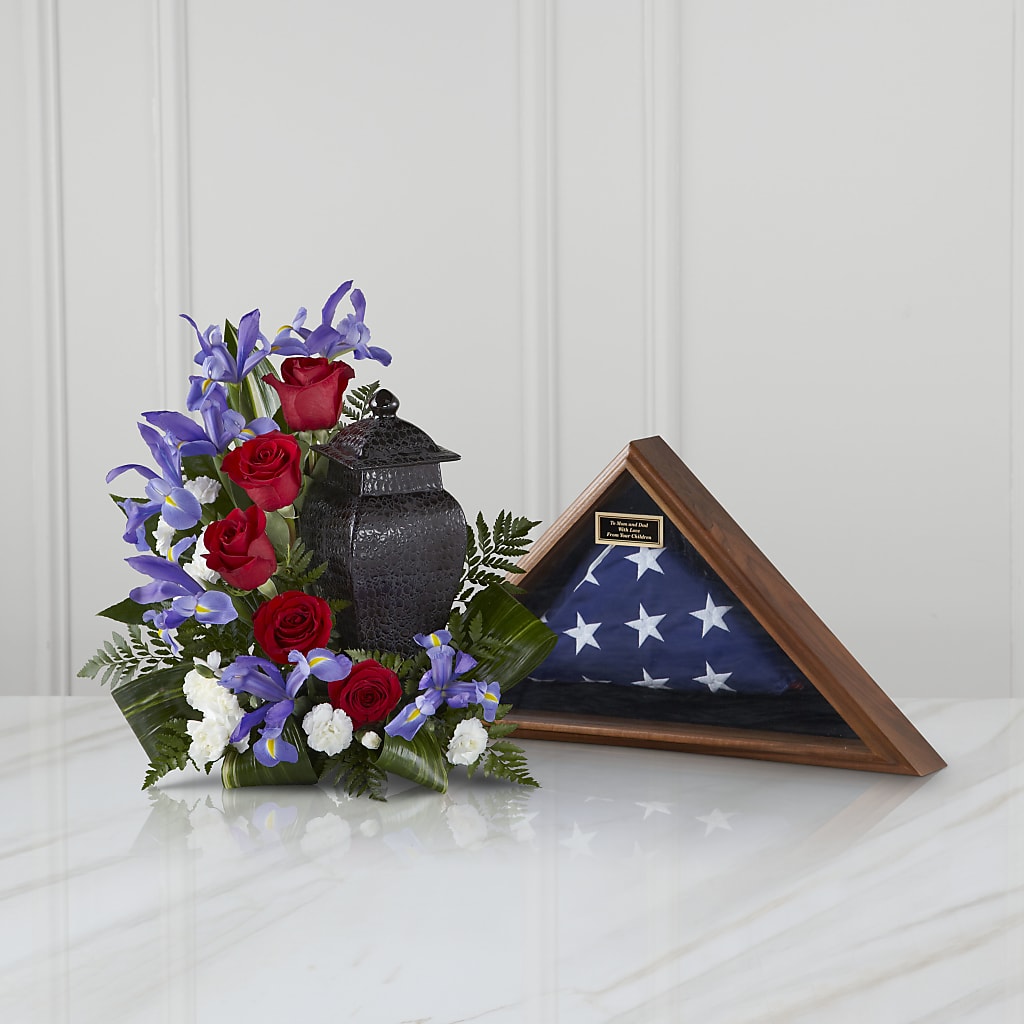Patriotic Tribute Arrangement – For Get Me Not Florist, Williamston NC