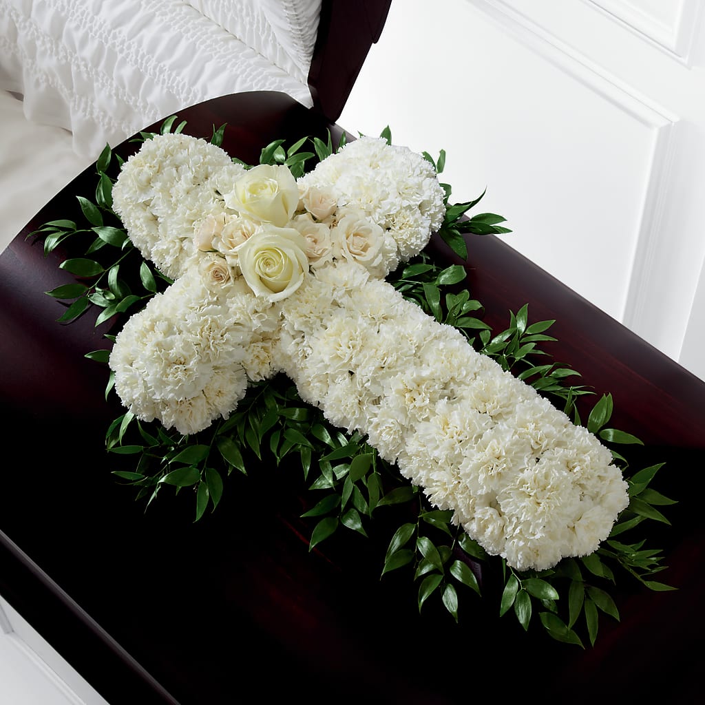 Peaceful Memories Casket Spray (Standard) – For Get Me Not Florist, Williamston NC