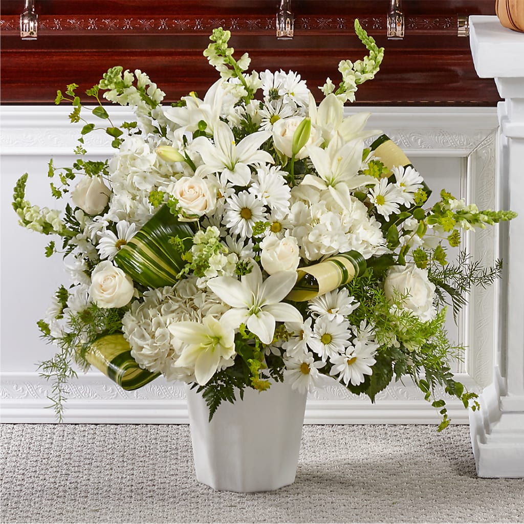 Thoughts of Tranquility Floor Basket – For Get Me Not Florist, Williamston NC