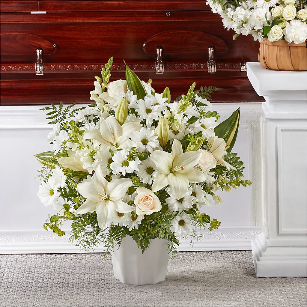 Thoughts of Tranquility Floor Basket – For Get Me Not Florist, Williamston NC