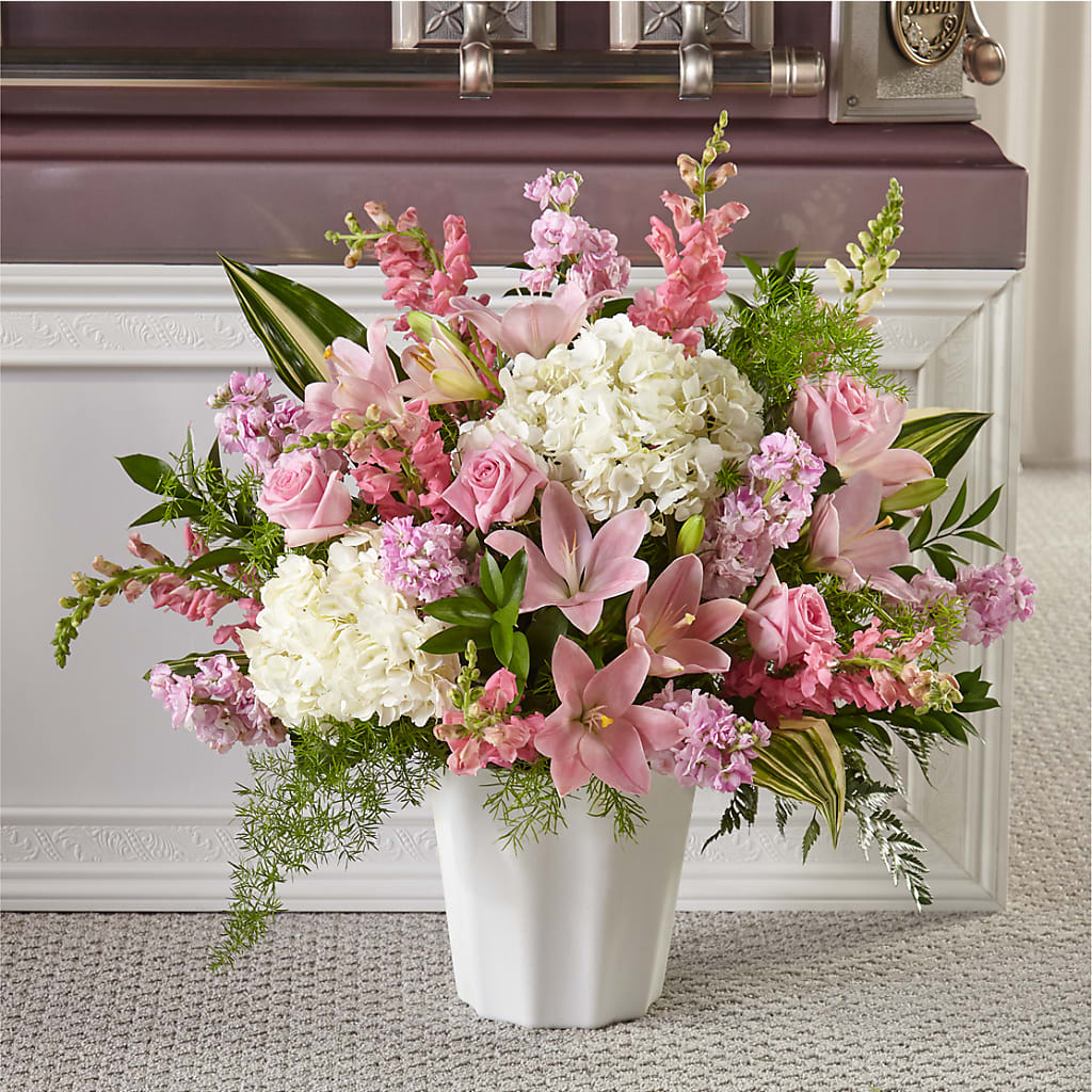 Simply Serene Floor Basket – For Get Me Not Florist, Williamston NC
