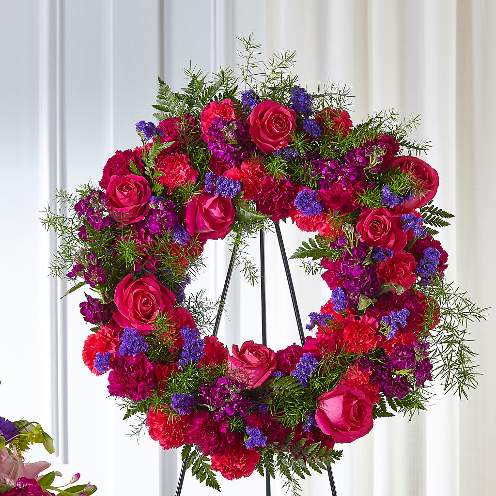 Calming Colors Wreath – For Get Me Not Florist, Williamston NC