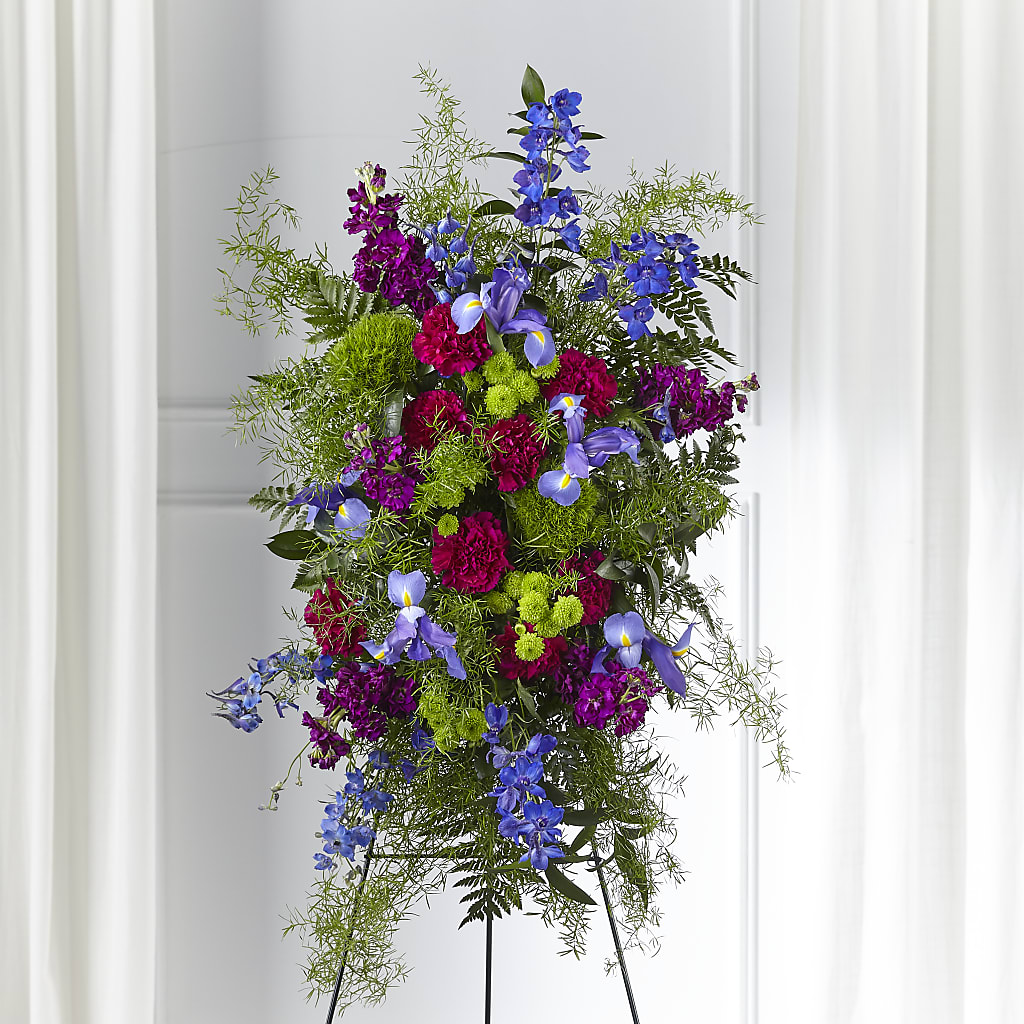 Heavenly Skies Standing Spray – For Get Me Not Florist, Williamston NC