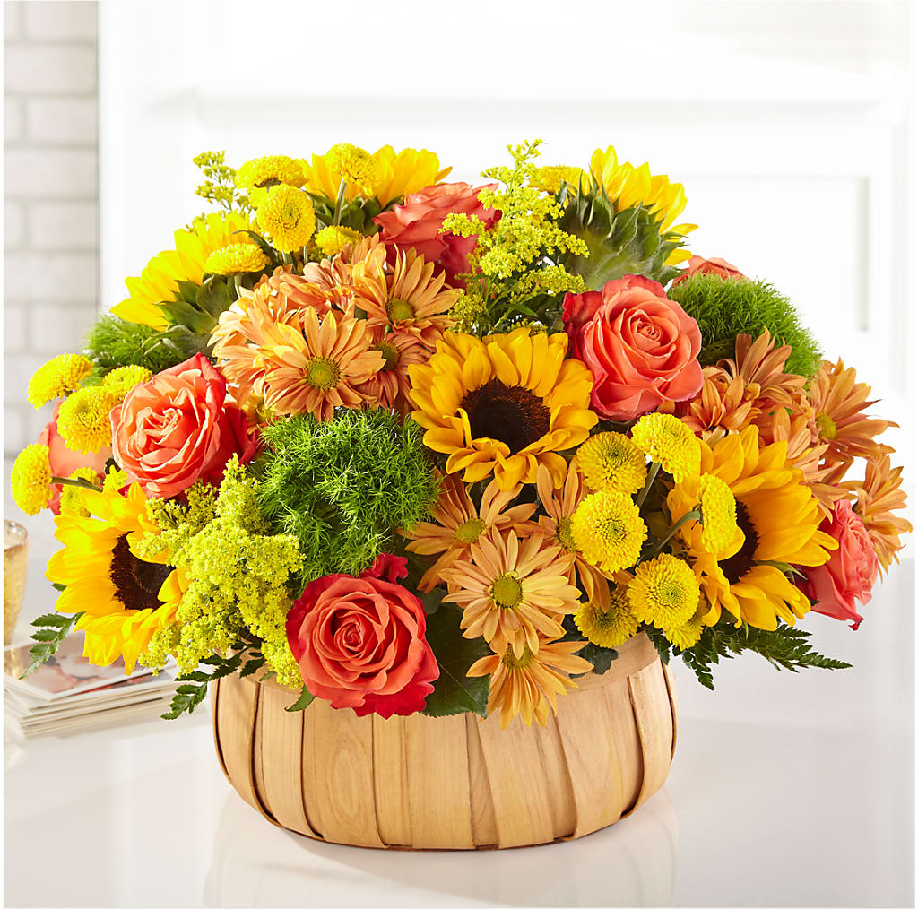 Harvest Sunflower Basket – For Get Me Not Florist, Williamston NC