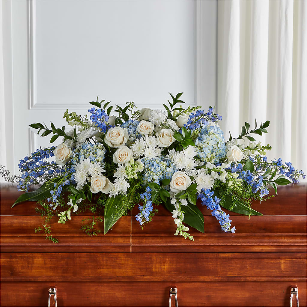 Timeless Essence Casket Spray – For Get Me Not Florist, Williamston NC