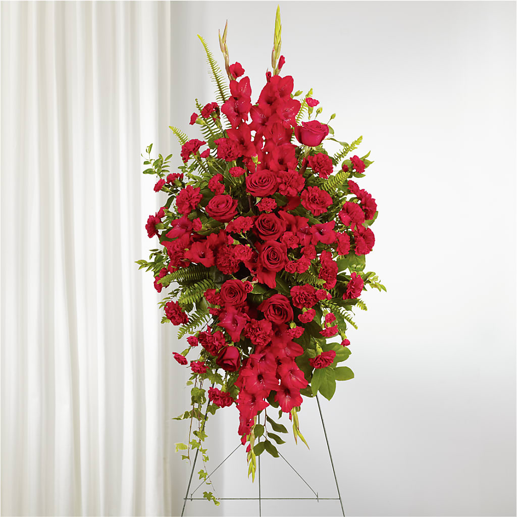 From the Heart Standing Spray – For Get Me Not Florist, Williamston NC