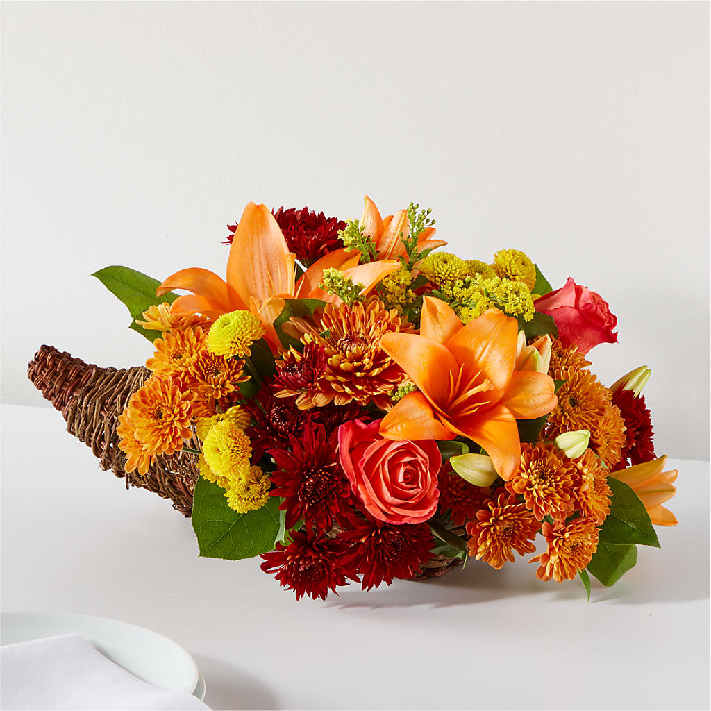 Bouquet of Blessings Cornucopia – For Get Me Not Florist, Williamston NC