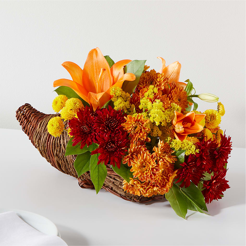 Bouquet of Blessings Cornucopia – For Get Me Not Florist, Williamston NC
