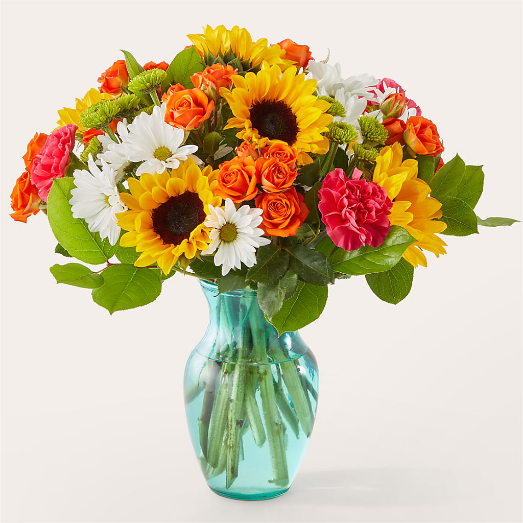Sun-drenched Blooms Bouquet – For Get Me Not Florist, Williamston NC