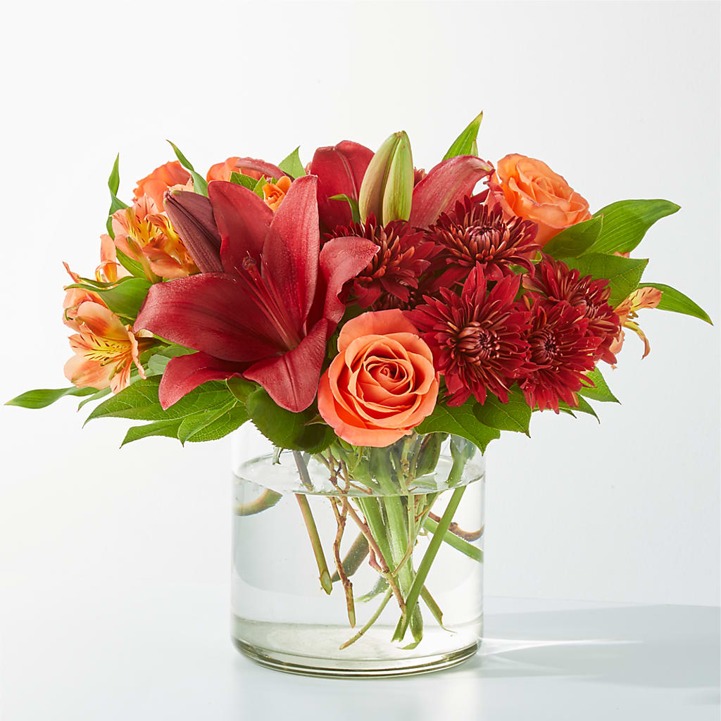 Crimson Leaves Bouquet – For Get Me Not Florist, Williamston NC