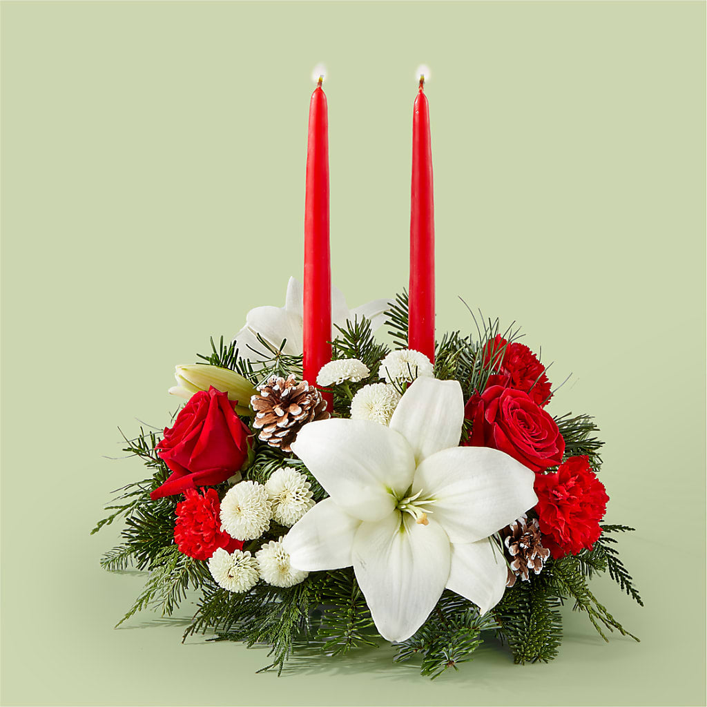 Seasonal Festivities Centerpiece – For Get Me Not Florist, Williamston NC