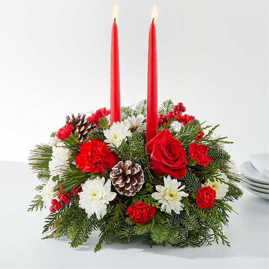 Holiday Soiree Centerpiece – For Get Me Not Florist, Williamston NC