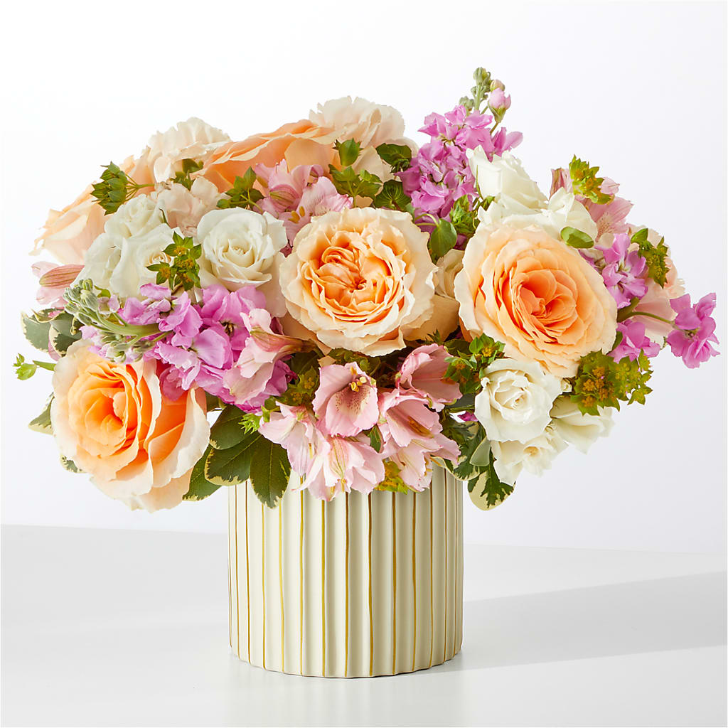 Paradise Bouquet with Ivory Vase – For Get Me Not Florist, Williamston NC