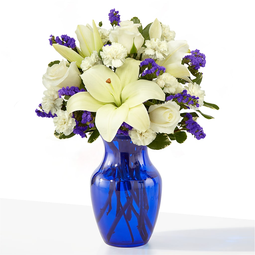 Sapphire Rush Bouquet – For Get Me Not Florist, Williamston NC