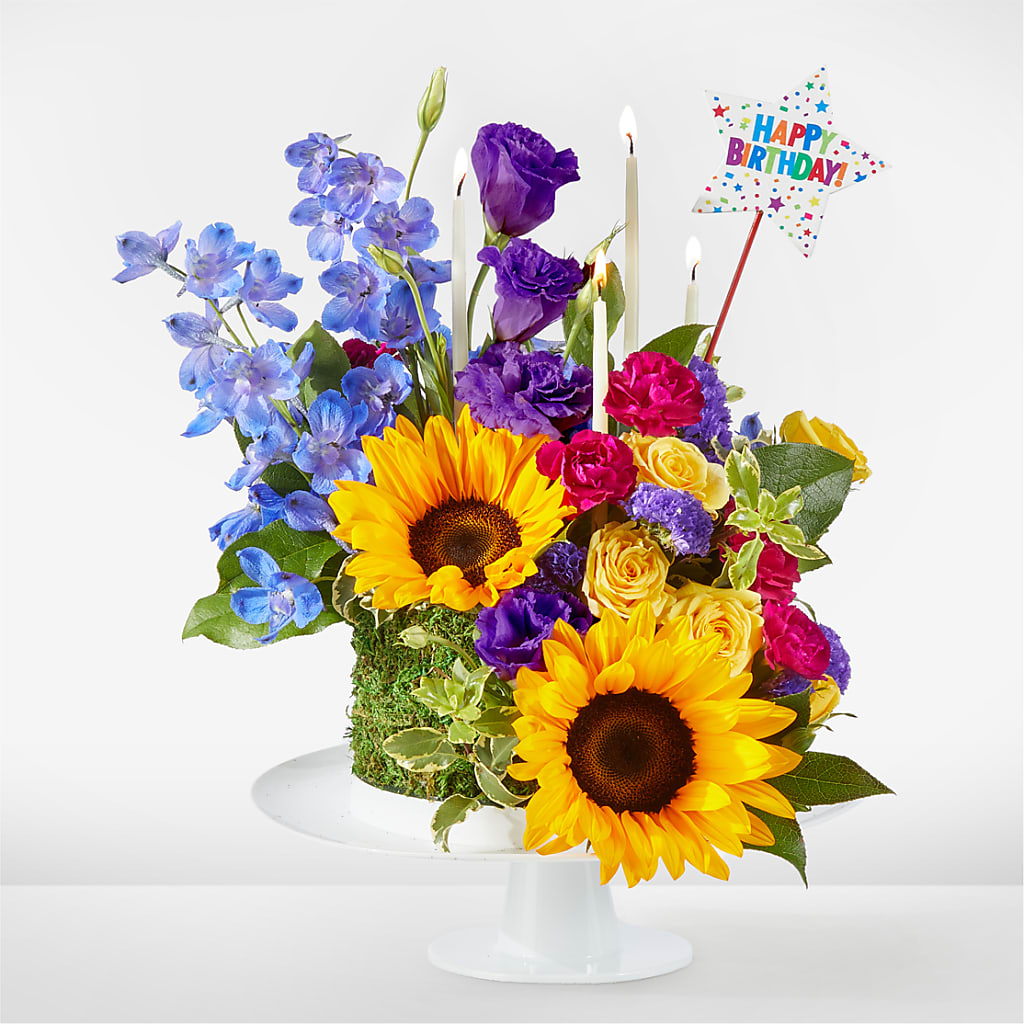 Star of the Day Floral Cake – For Get Me Not Florist, Williamston NC