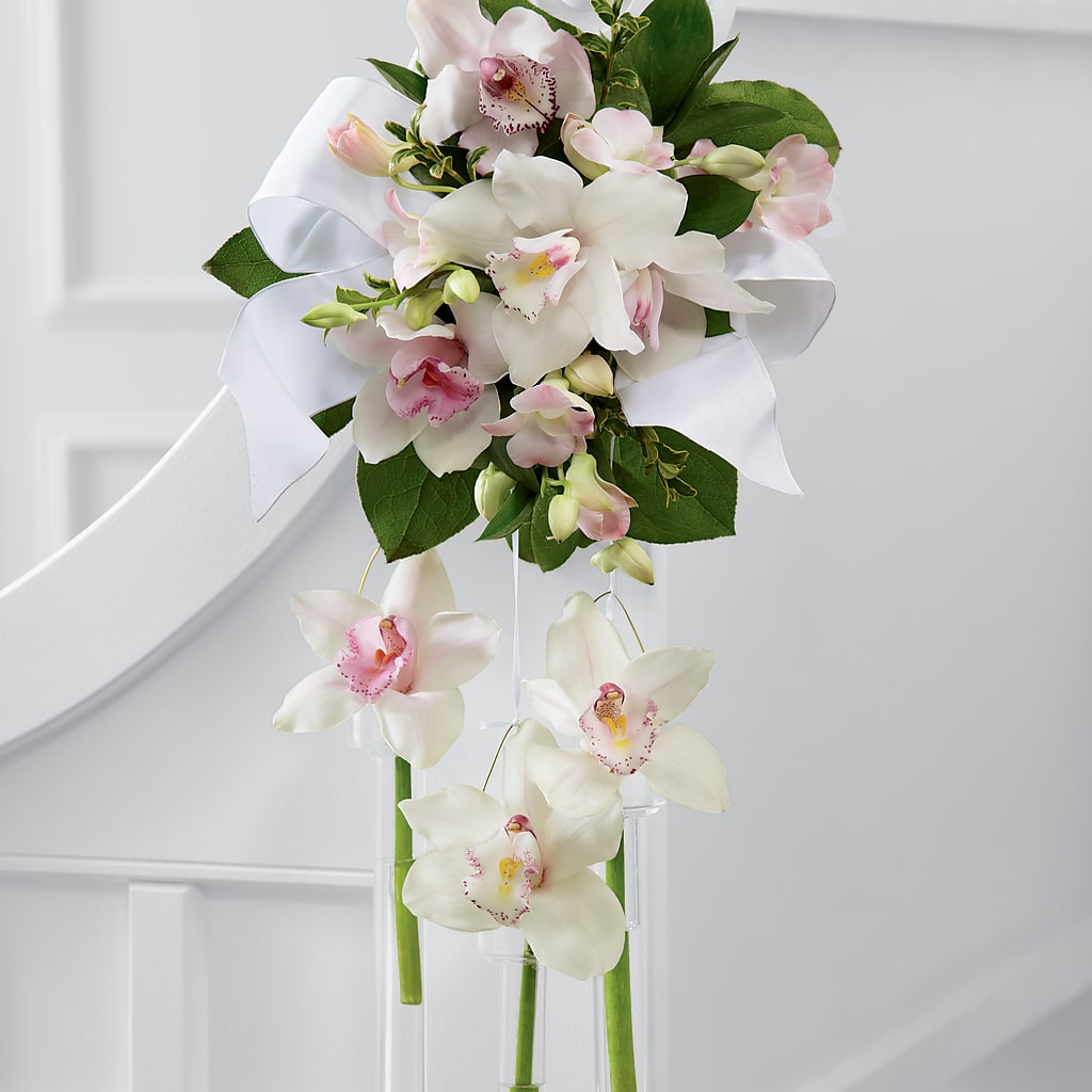 Perfect Entrance Pew Arrangement – For Get Me Not Florist, Williamston NC