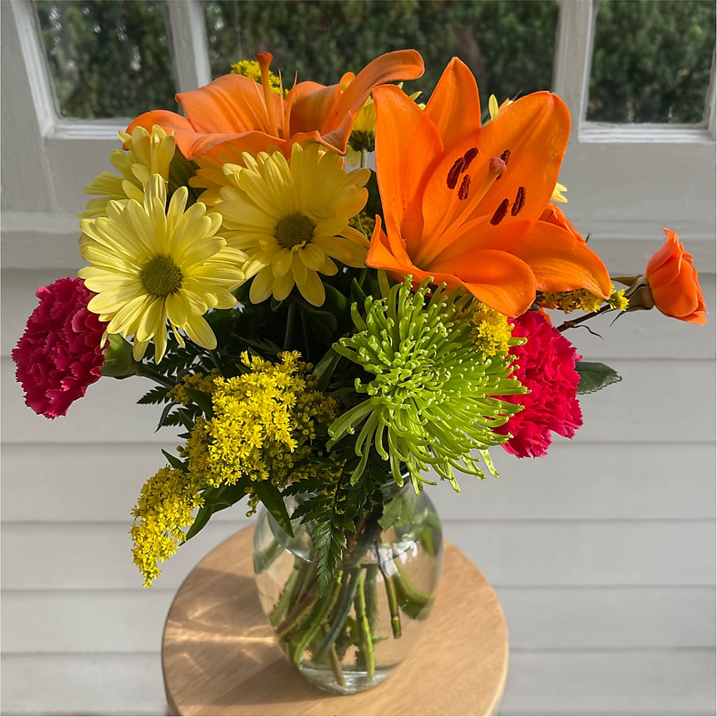 Bold & Bright – A Florist Original –  For Get Me Not Florist, Williamston NC