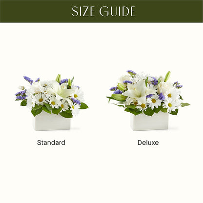 Beyond Blue Box Bouquet –  For Get Me Not Florist, Williamston NC