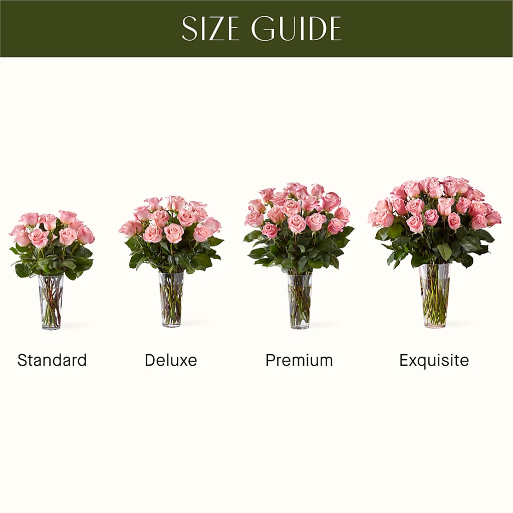 Long Stem Pink Rose Bouquet –  For Get Me Not Florist, Williamston NC
