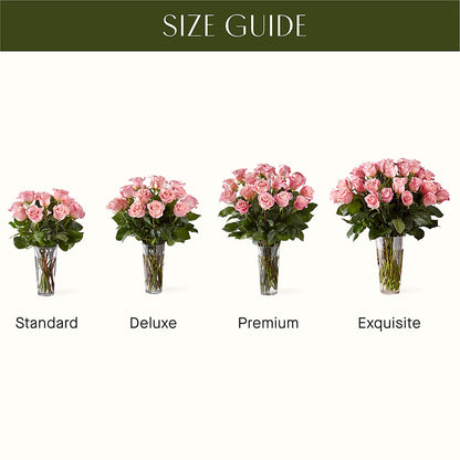 Long Stem Pink Rose Bouquet –  For Get Me Not Florist, Williamston NC