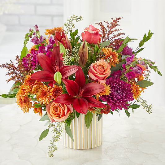 Burgundy Landscape Bouquet –  For Get Me Not Florist, Williamston NC