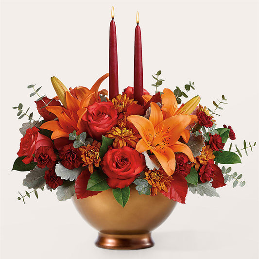 Fruits of Fall Centerpiece –  For Get Me Not Florist, Williamston NC