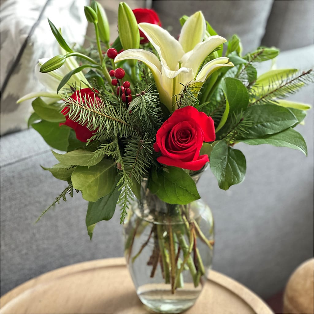 Sparkling Snowflakes Bouquet –  For Get Me Not Florist, Williamston NC