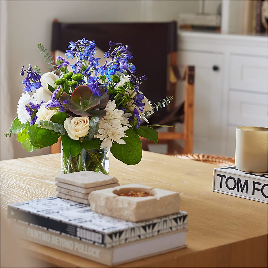 Cerulean Waves Bouquet –  For Get Me Not Florist, Williamston NC