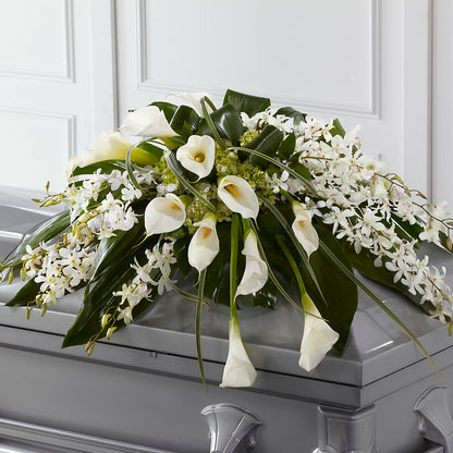Angel Wings Casket Spray –  For Get Me Not Florist, Williamston NC