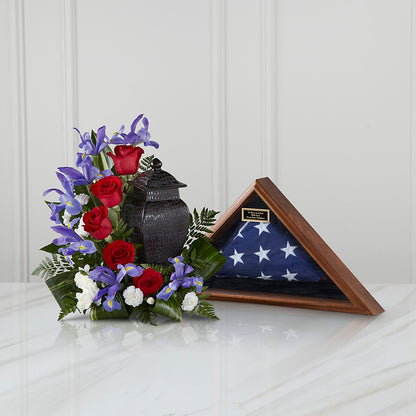 Patriotic Tribute Arrangement –  For Get Me Not Florist, Williamston NC