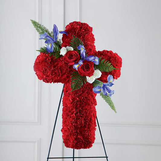 Faithful Hero Floral Cross –  For Get Me Not Florist, Williamston NC