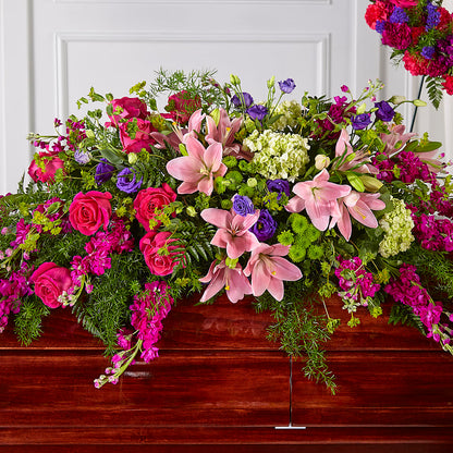 Radiant Tribute Casket Spray –  For Get Me Not Florist, Williamston NC