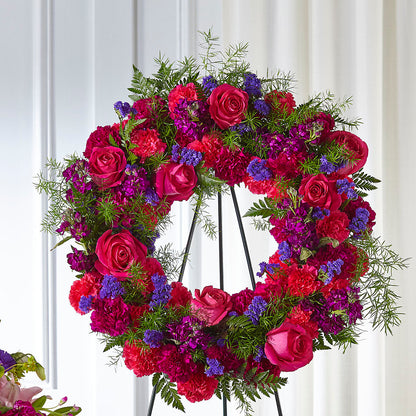 Calming Colors Wreath –  For Get Me Not Florist, Williamston NC