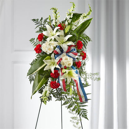 Stars of Life Standing Spray –  For Get Me Not Florist, Williamston NC