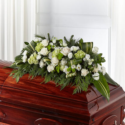 Hopeful Gesture Casket Spray –  For Get Me Not Florist, Williamston NC