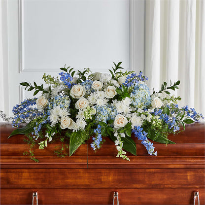 Timeless Essence Casket Spray –  For Get Me Not Florist, Williamston NC