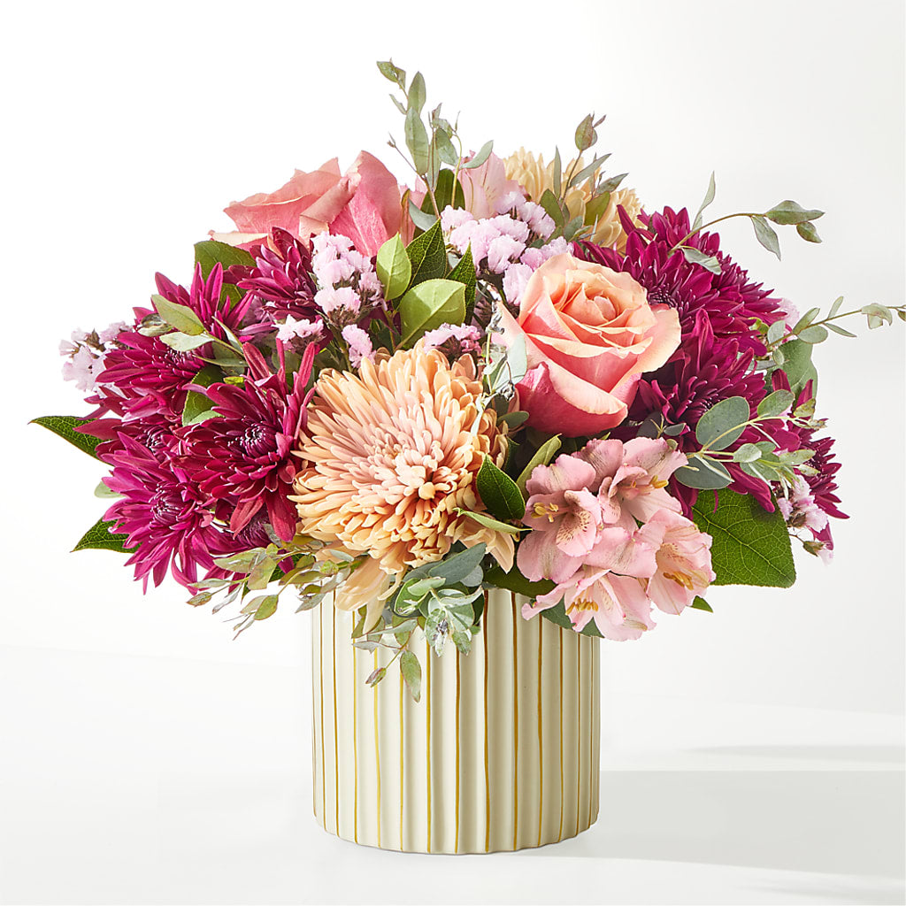 Berry Cobbler Bouquet with Ivory Vase –  For Get Me Not Florist, Williamston NC