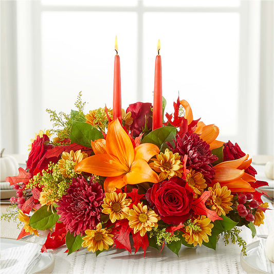 Autumn's Embrace Centerpiece –  For Get Me Not Florist, Williamston NC