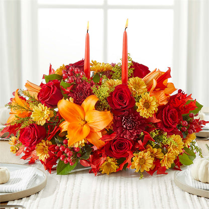 Autumn's Embrace Centerpiece –  For Get Me Not Florist, Williamston NC