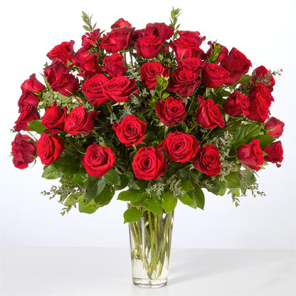 Forever Yours Fifty Stem Red Rose Bouquet –  For Get Me Not Florist, Williamston NC